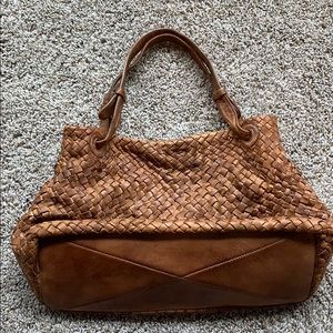 Anthropologie TANO leather woven bag